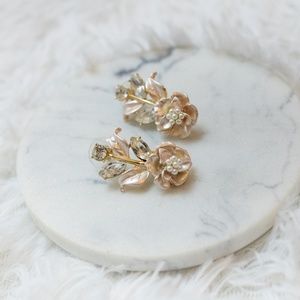 Blush pink flower Earrings